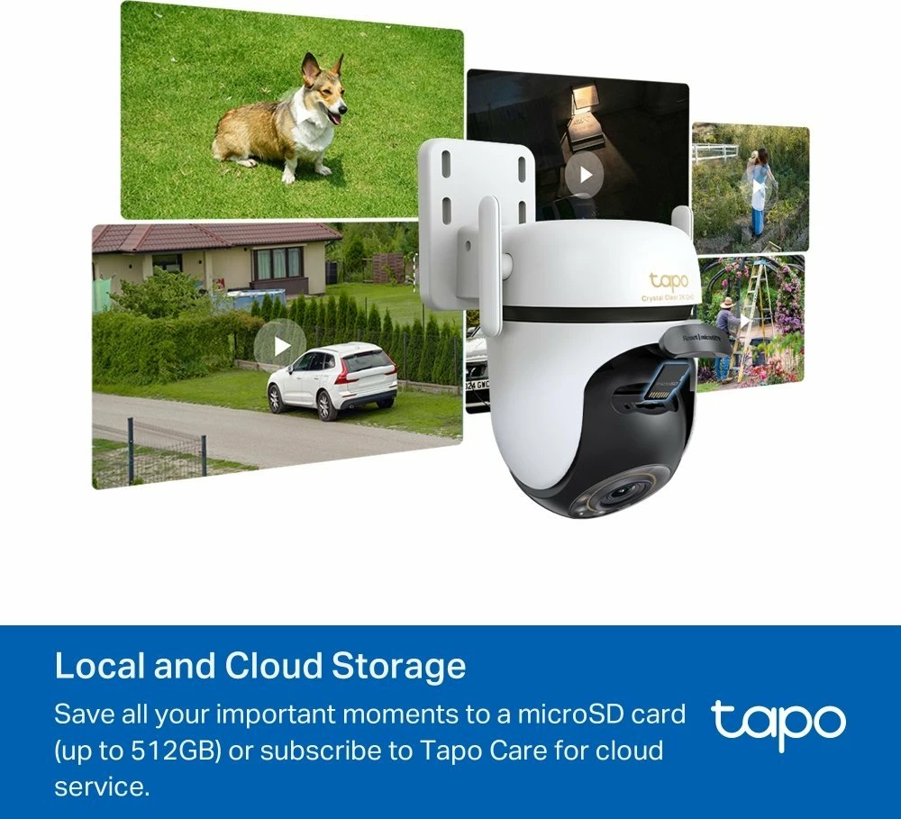 Kamerë sigurie IP TP-Link Tapo C530WS 5MP 3K, rrotulluese Outdoor, Wi‑Fi 6, IP66, e bardhë
