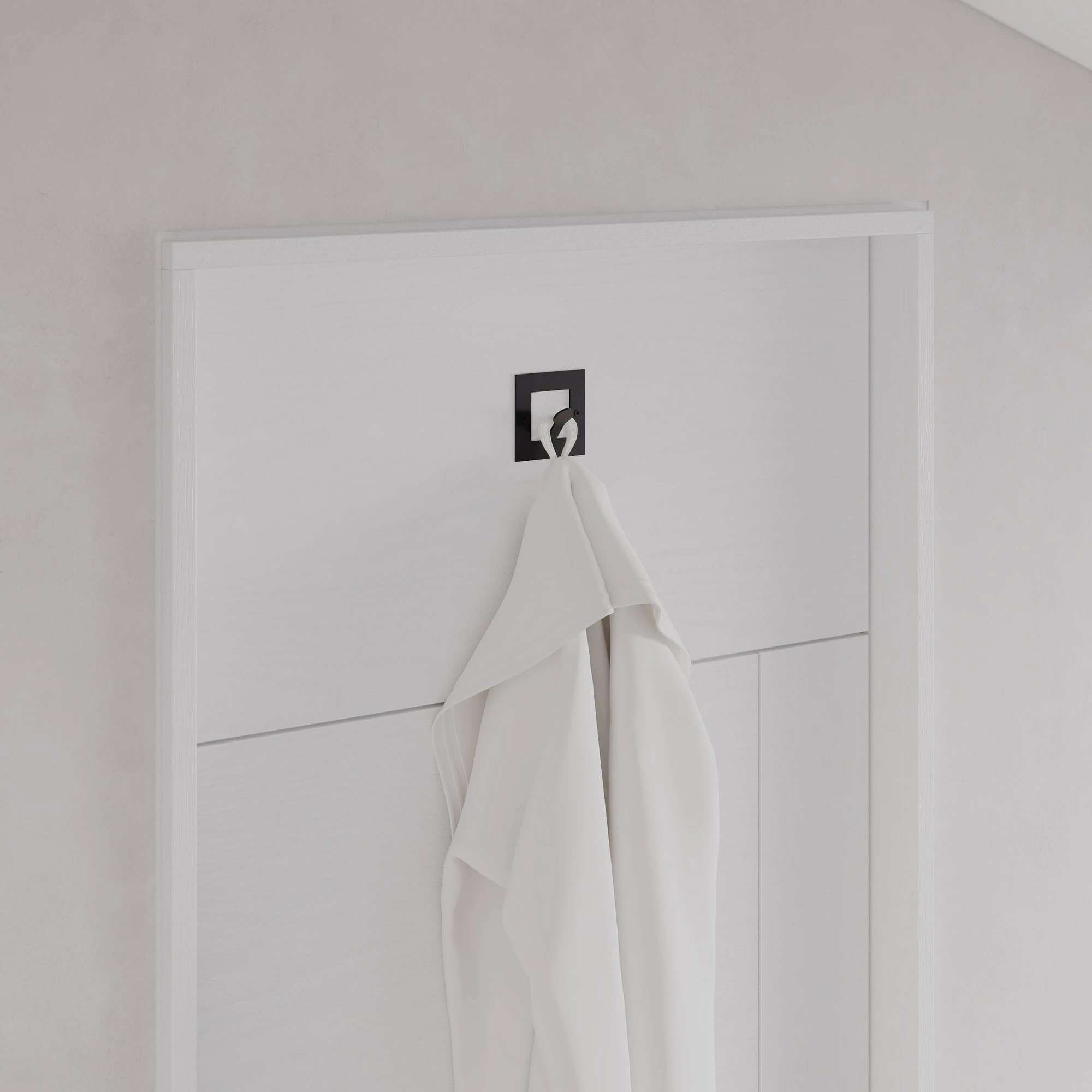 Varëse muri Wallity, metalike, katrore, e zezë