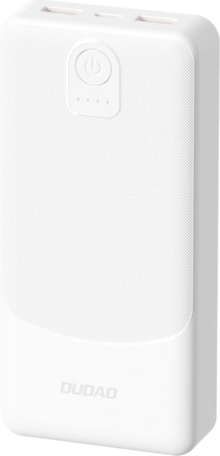 Powerbank Dudao K10, 10000mAh, 2x USB-A, USB-C, Bardhë