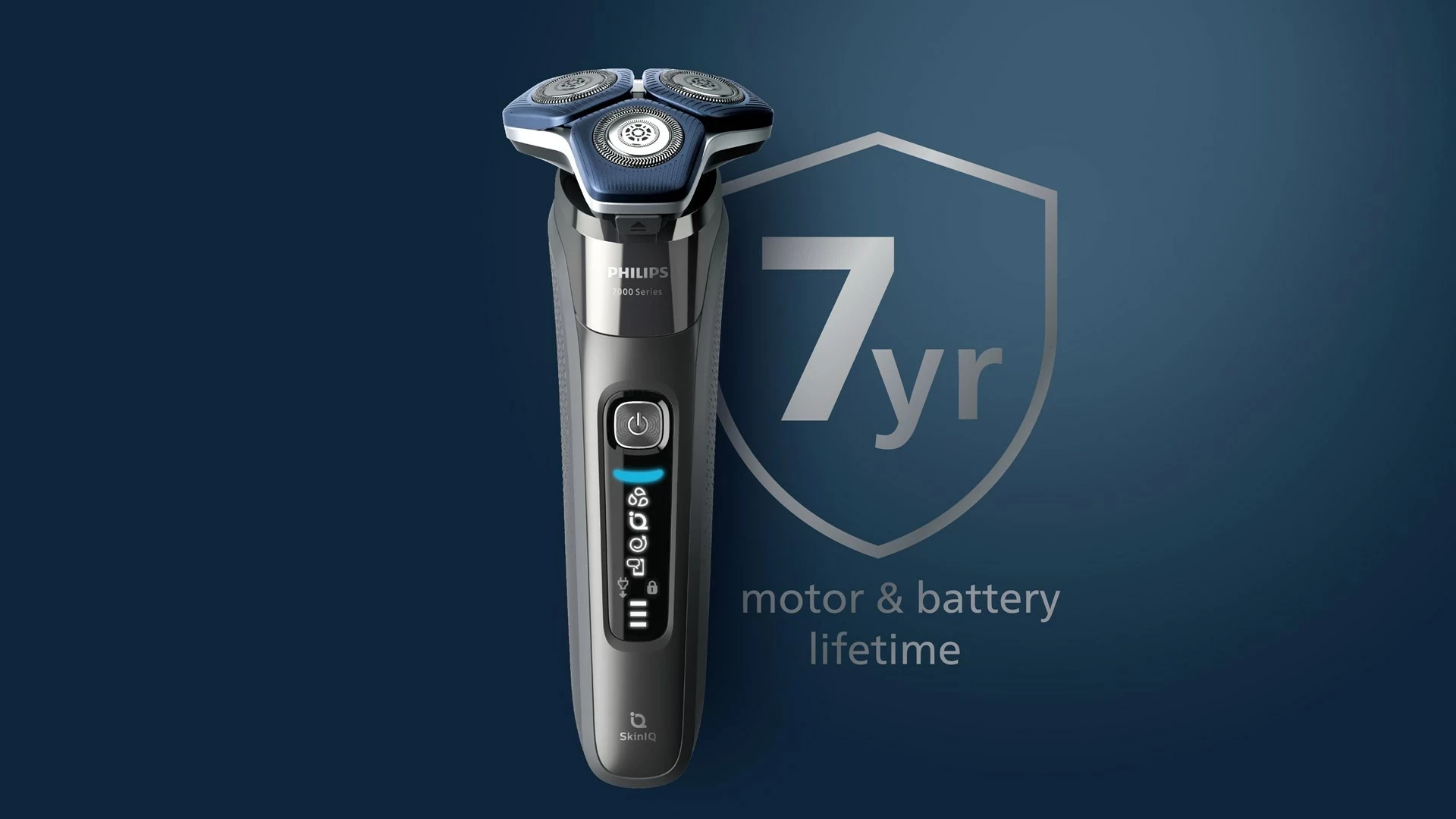 Makinë rroje Philips SHAVER Series 7000 S7885/50, Trimer, E zezë, Blu