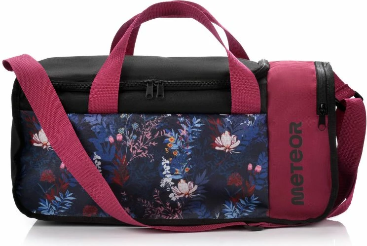 Çantë fitness Meteor, unisex, e zezë dhe e kuqe