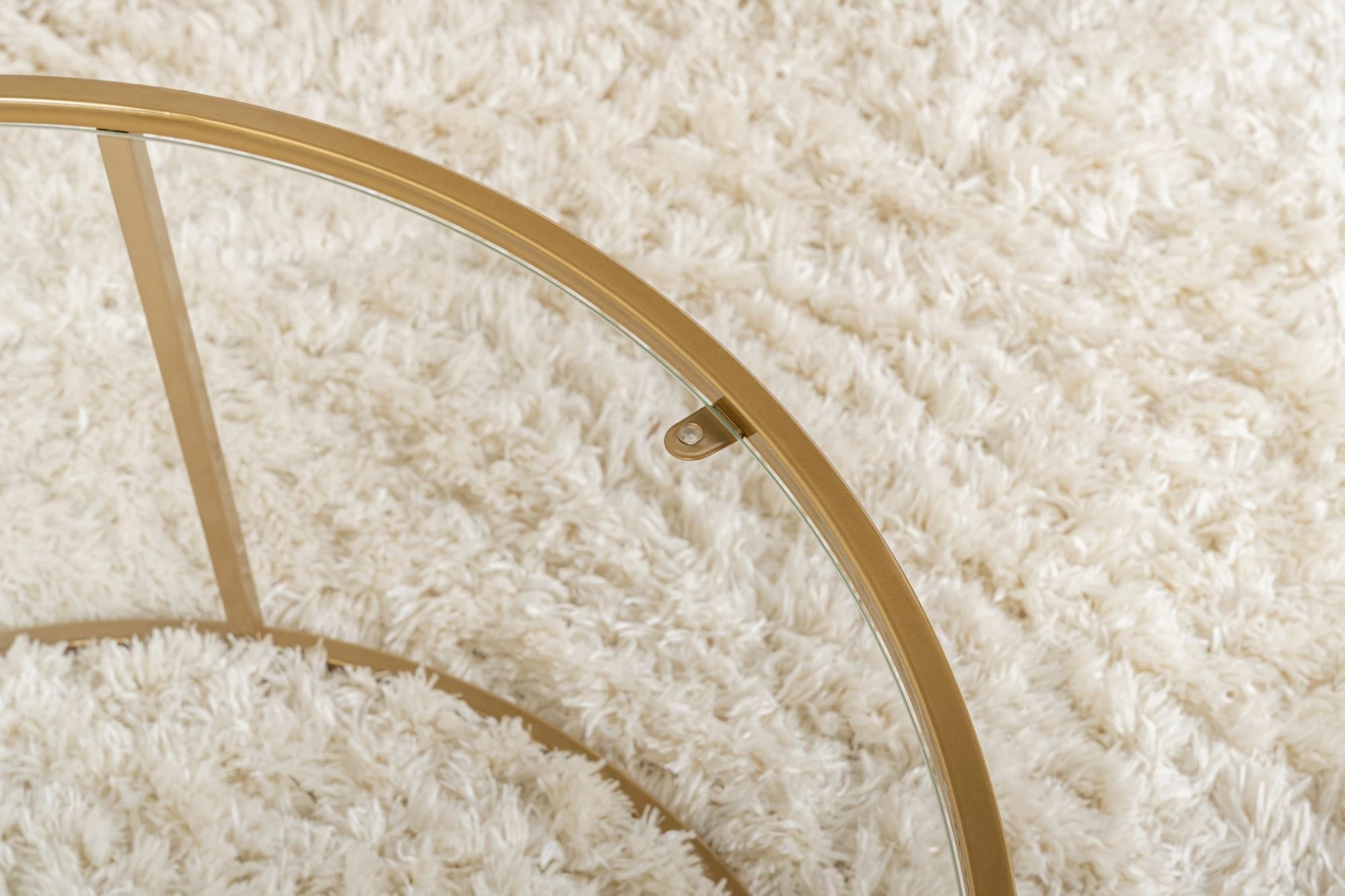 Tavolinë kafeje Nordure, ari, transparente, 80cm