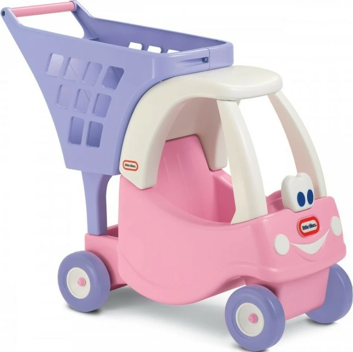Karrocë lodër Little Tikes Princess Shopping Cart, plastikë, rozë/vjollcë/e bardhë