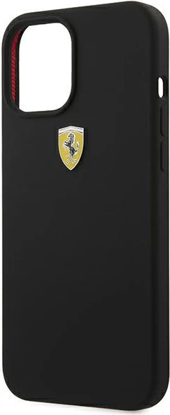Mbështjellës Ferrari FESSIHCP12LBK për iPhone 12 Pro Max 6.7", silikon, zi