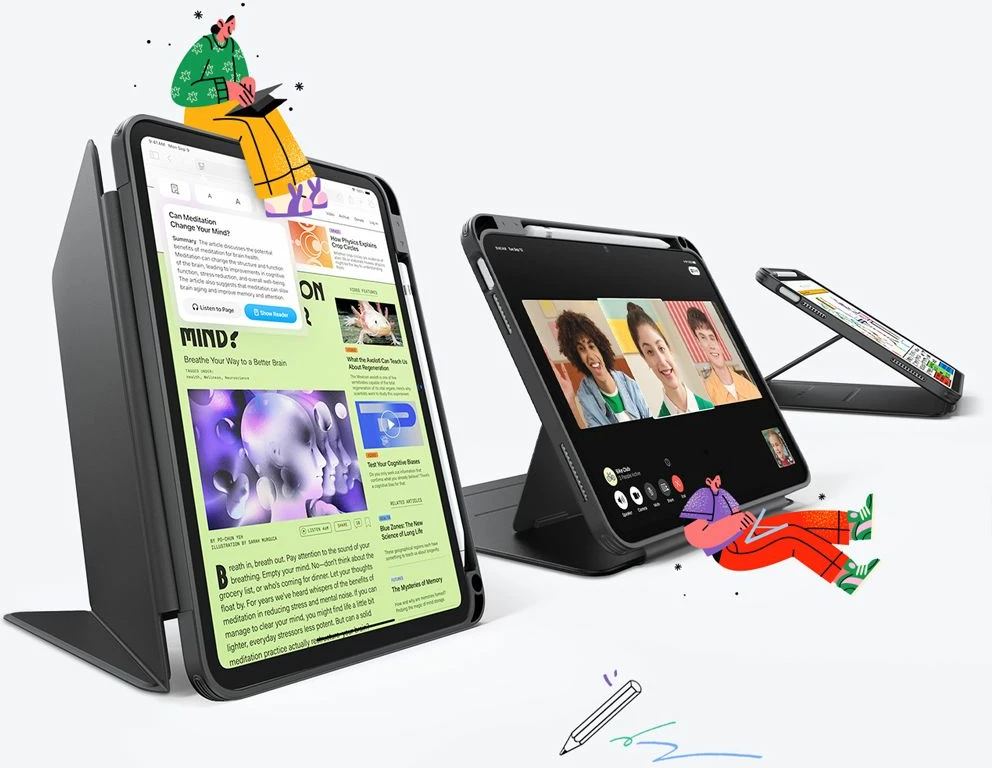 Mbështjellës ESR Flip Hybrid për iPad 10.9" (10 gen.)/11" (11 gen.), e zezë