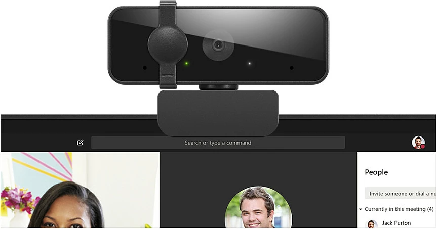 Webkamerë Lenovo Essential, Full HD 1080p, USB 2.0, me shutter privatësie, e zezë