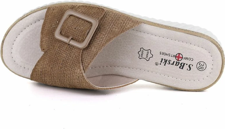 Sandale platforme për femra S.Barski 7002, kafe