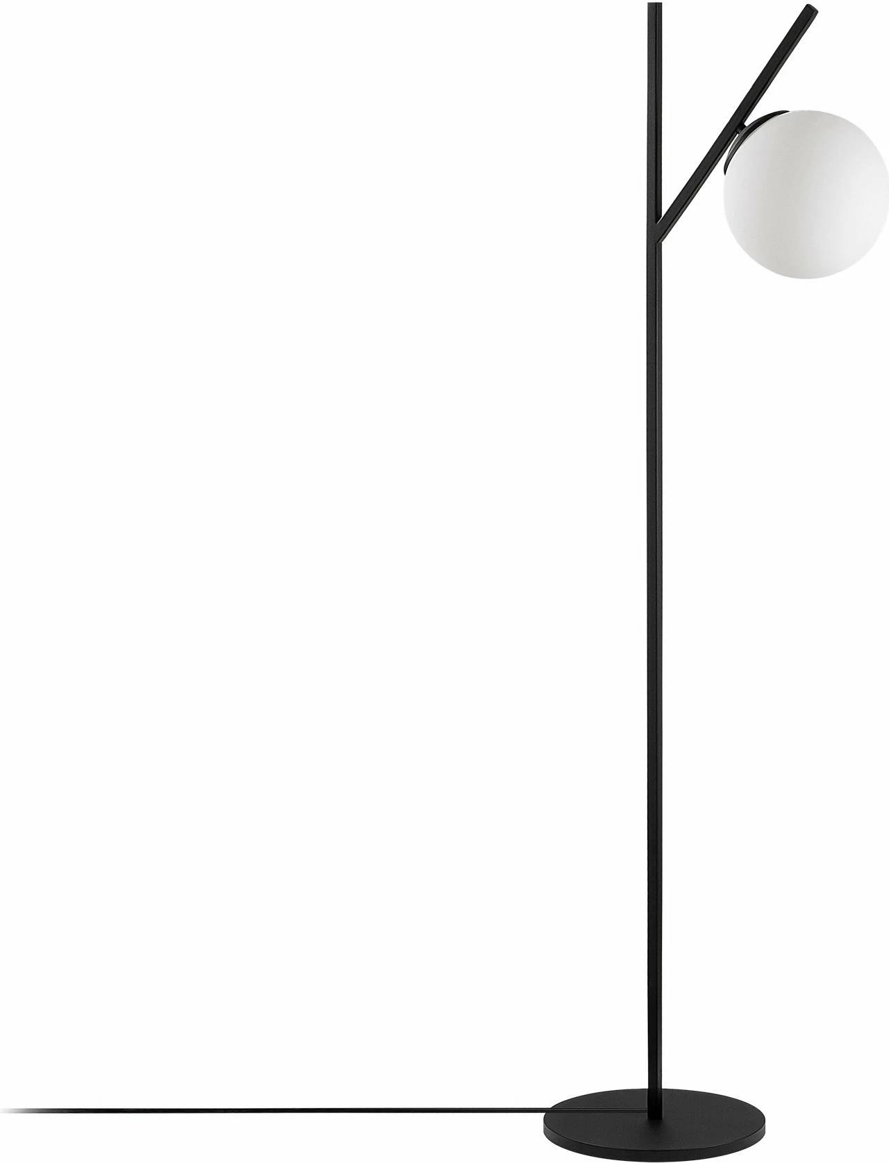 Llambë dyshemeje Opviq, Fork - 13026, ngjyrë e zezë/krem