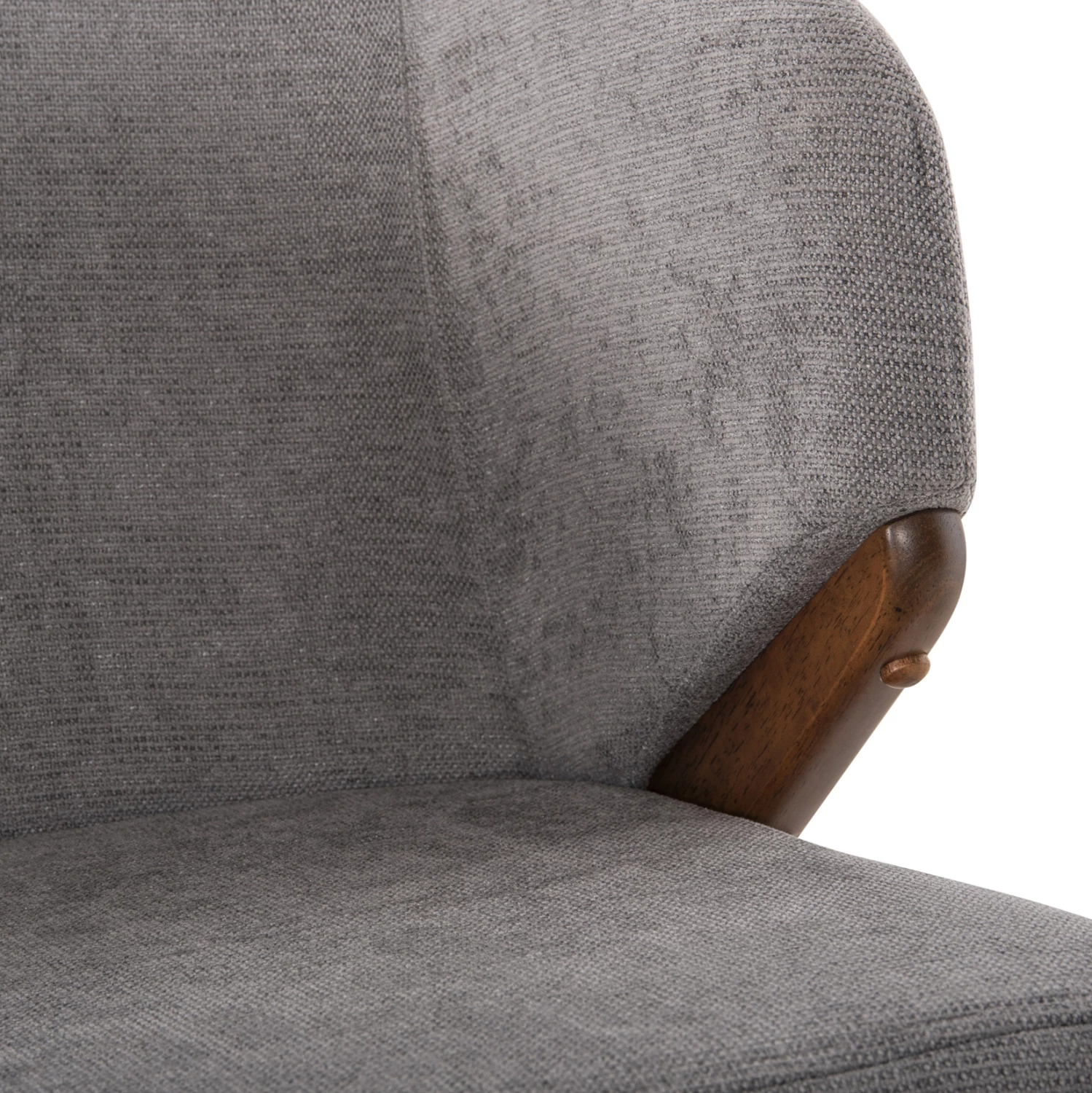 Karrige ngrënieje RADDER FH9749 dru gome ngjyrë arre-gri pëlhurë 50x53x77H cm., set prej 2 copë