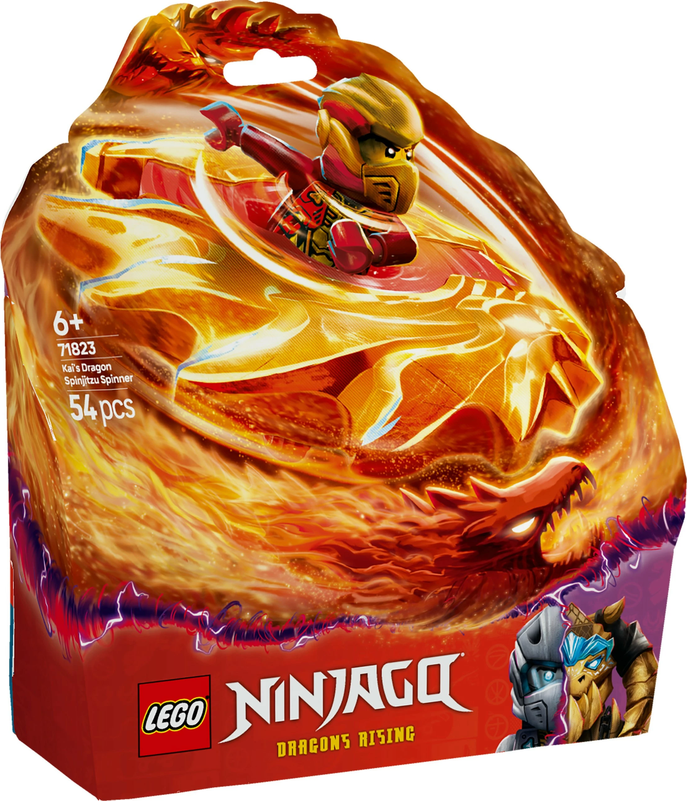 Set ndërtimi LEGO Ninjago 71823 Kais Drachen-Spinjitzu-Spinner, 54 pjesë, multikolor