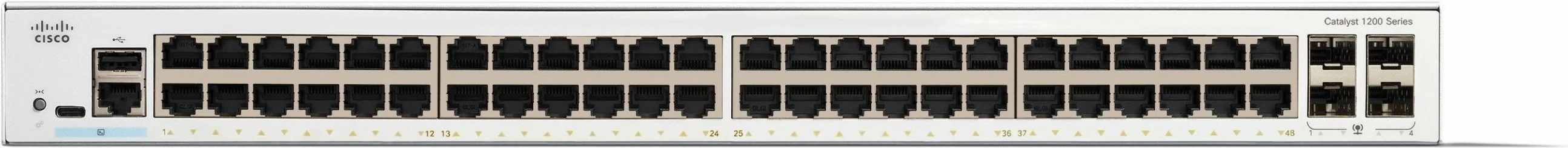 Switch Cisco Catalyst 1200-48T-4G, 48 porta GE, 4x1GE SFP, i bardhë