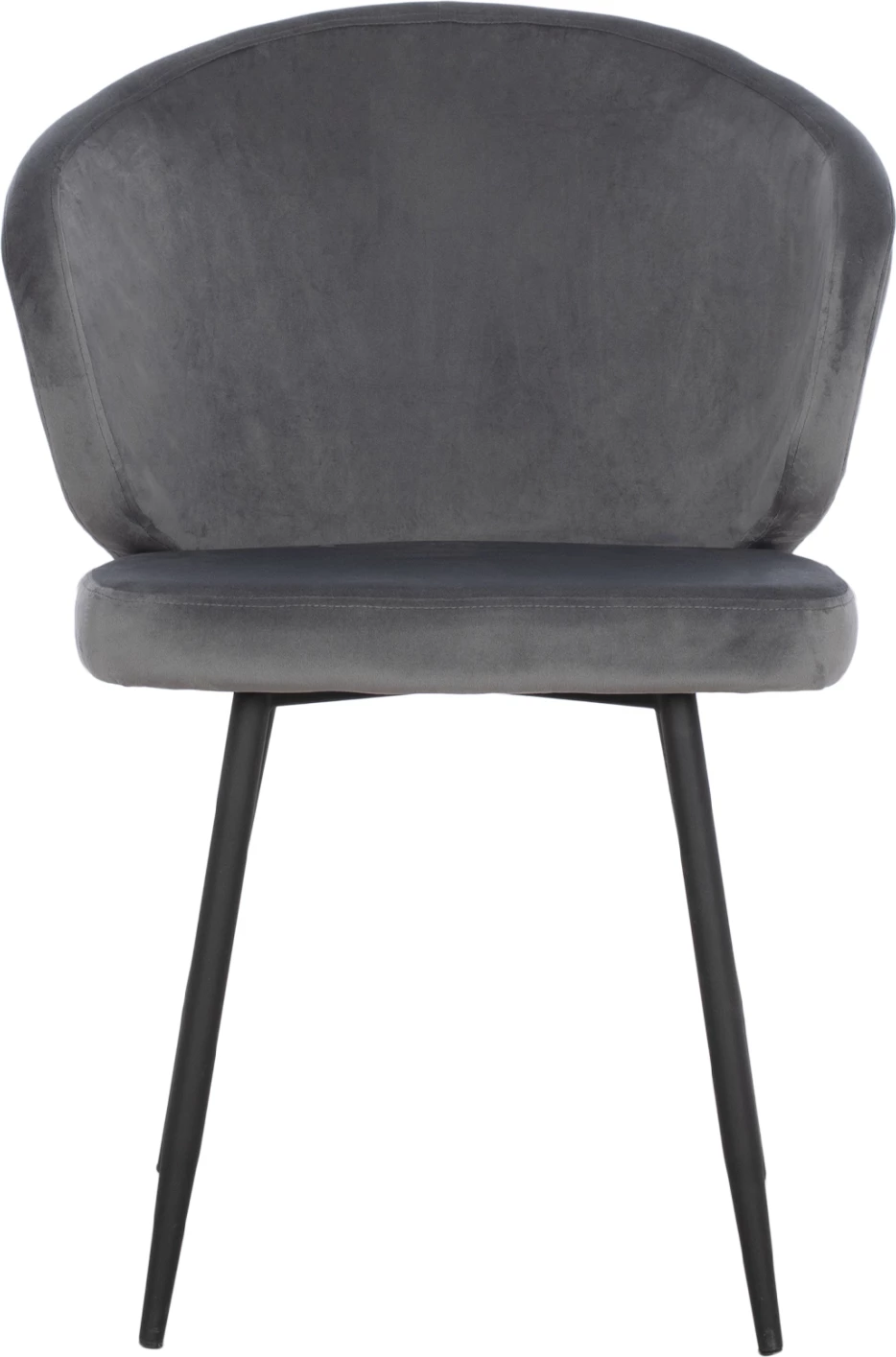 Karrige JIYA me kadife gri & skelet metalik të zi FH8728.01 60x60x85 cm, set prej 2 copë