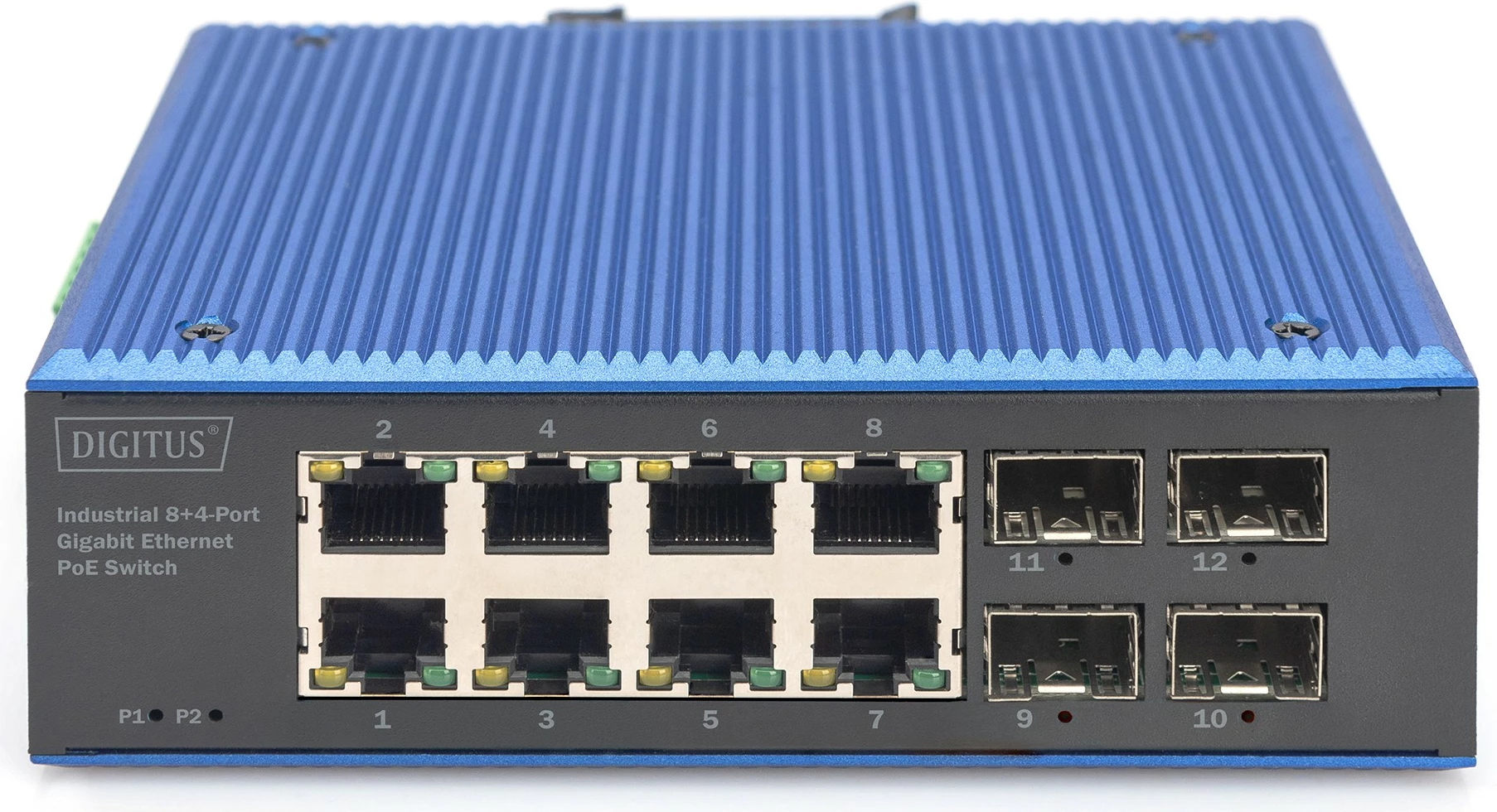 Switch industrial Digitus DN-651153, 8+4 port, Gigabit, PoE, metal, IP40