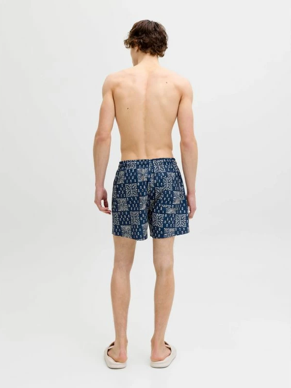 Shorce noti për meshkuj Jack&Jones JPSTMAUI SHELL AOP SWIM SHORTS REG 12291808, blu [Madhësia: XXL]