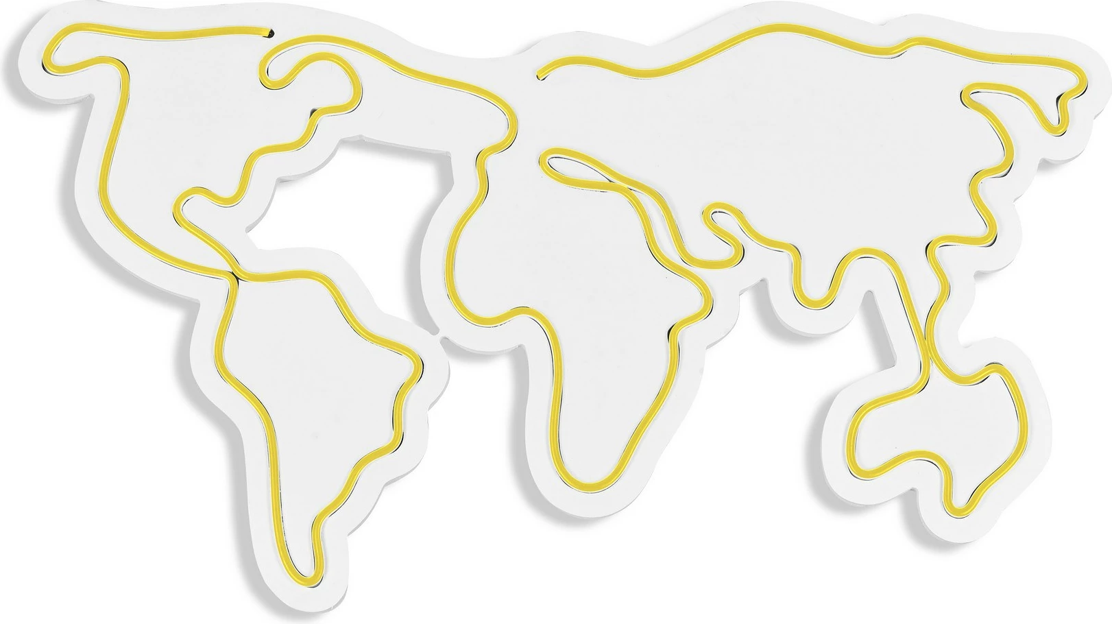 Dritë dekorative plastike LED, hartë e botës, ngjyrë e verdhë