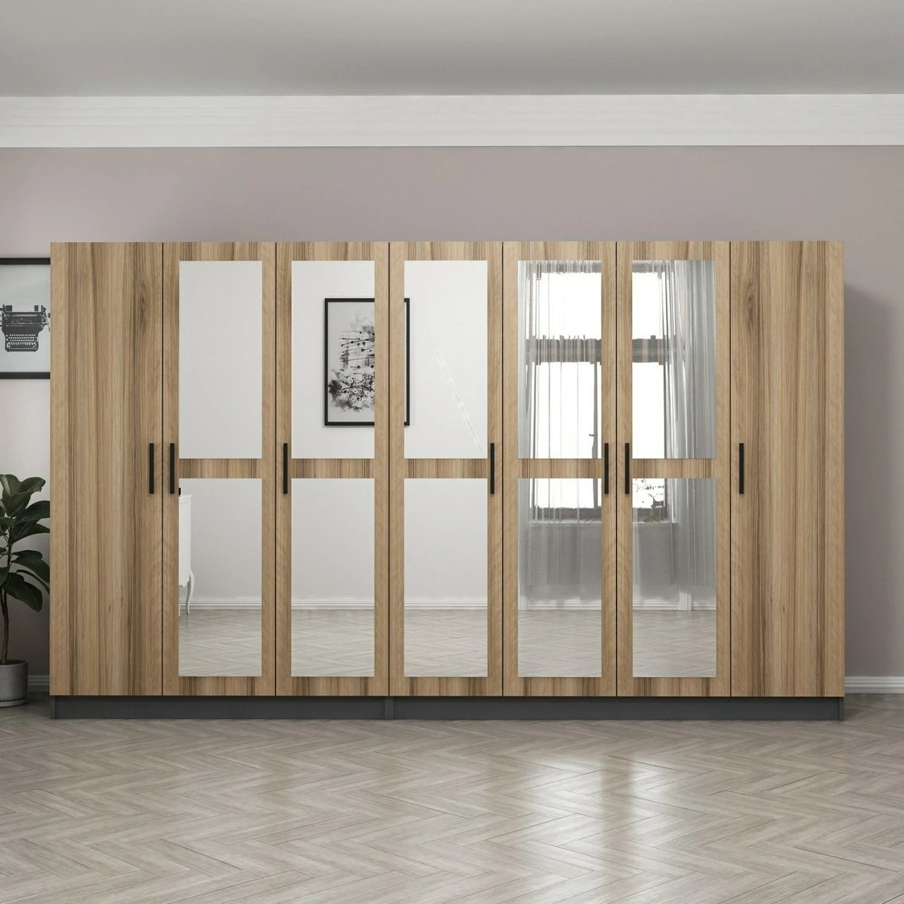 Dollap Skye Decor, ngjyrë dore, 315x190x52cm