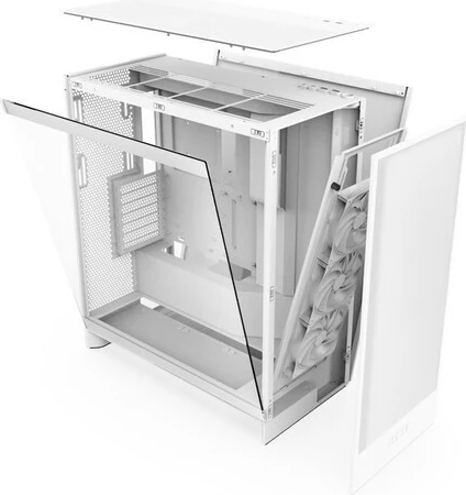 Kasë NZXT H7 Flow, Midi Tower, xham i temperuar, e bardhë