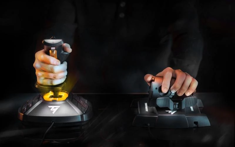 Joystick HOTAS Thrustmaster T.16000M FCS për PC, me throttle TWCS, e zezë/portokalli, set 2-pjesësh