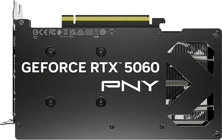 Kartelë grafike PNY GeForce RTX 5060 OC, 8GB DDR7, PCI-E 8x, Dy ventilatorë, E zezë