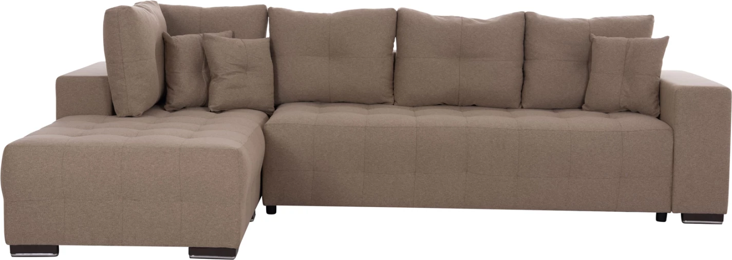 Kënd-sofë me shtrat dhe hapësirë për depo, ngjyrë bezhë, TRENDSTON FH3302.03L, 298x177x95cm