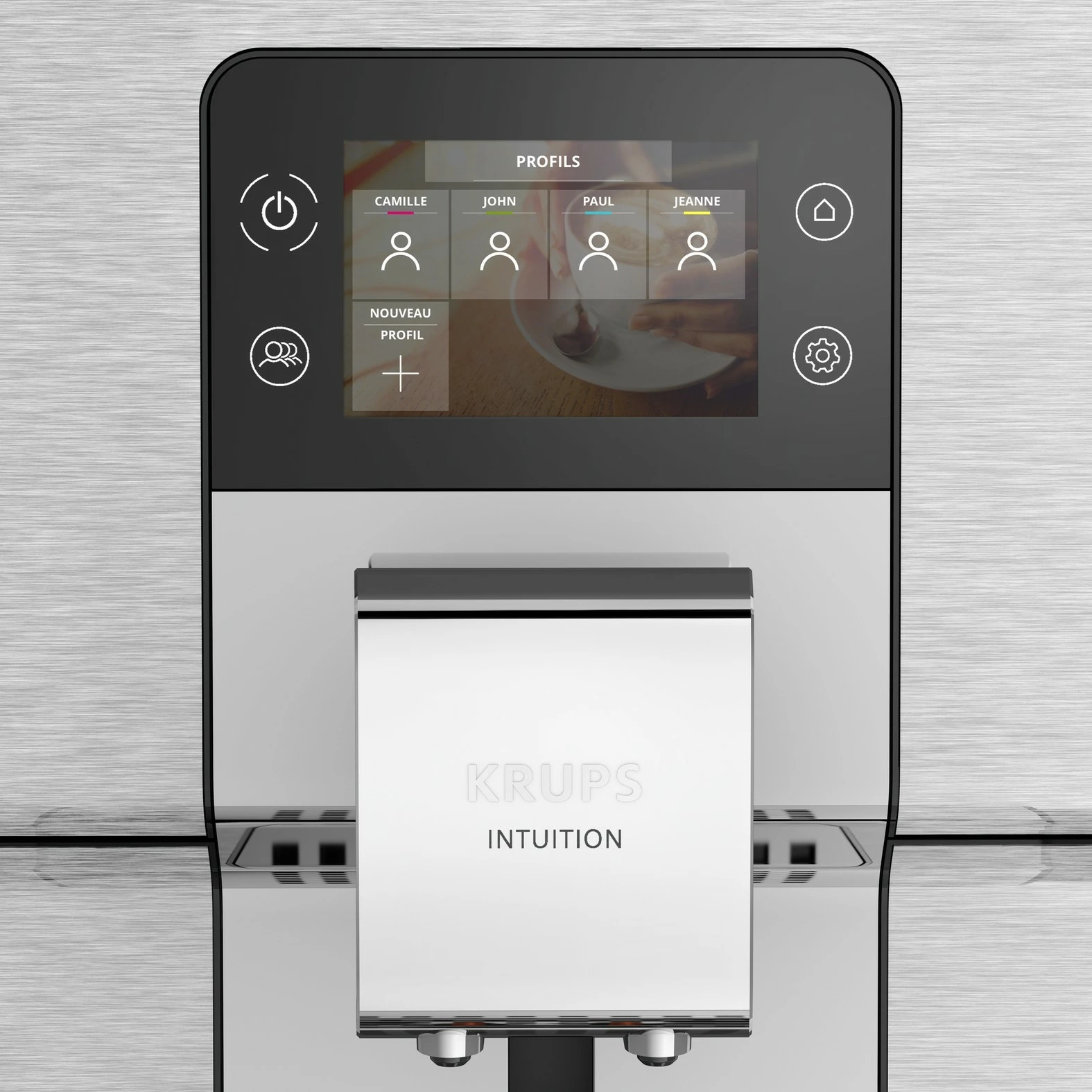 Aparat kafeje Krups Intuition Experience+ EA877D, 3L, mulliri i integruar, ekran me prekje, ngjyrë e zezë/çelik