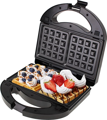 Aparat sandviçi/grilli/wafflesh 3‑në‑1, Mesko, MS 3045, 750–1000W, pllaka të këmbyeshme, zezë‑argjend