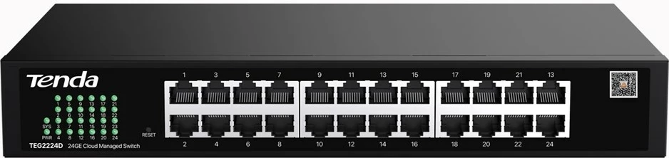 Switch Tenda TEG2228P-24-410W, 26 porta RJ-45, 2 SFP, Metal, Zi