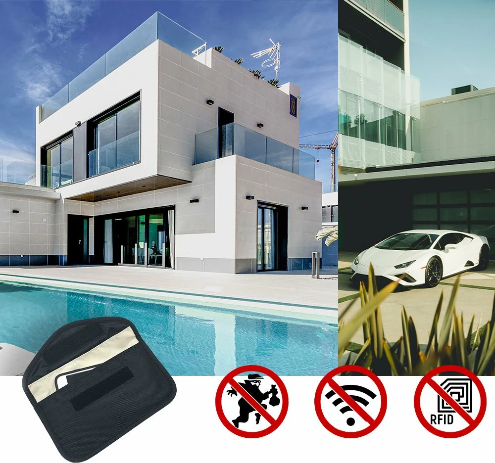 Mbështjellës anti-vjedhje Hurtel Faraday Box, 20x11cm, i zi