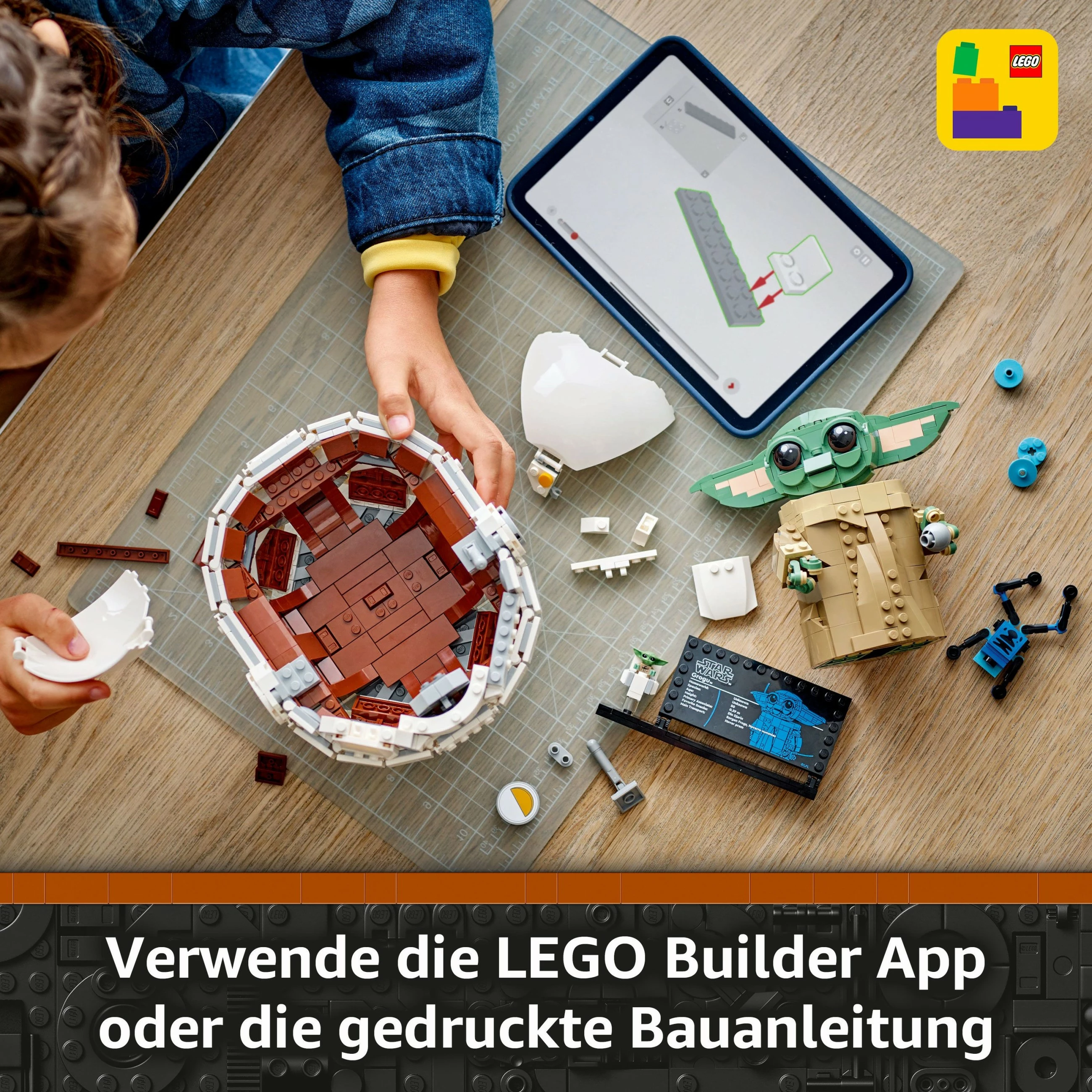 Set ndërtimi LEGO Star Wars Grogu, shumëngjyrësh