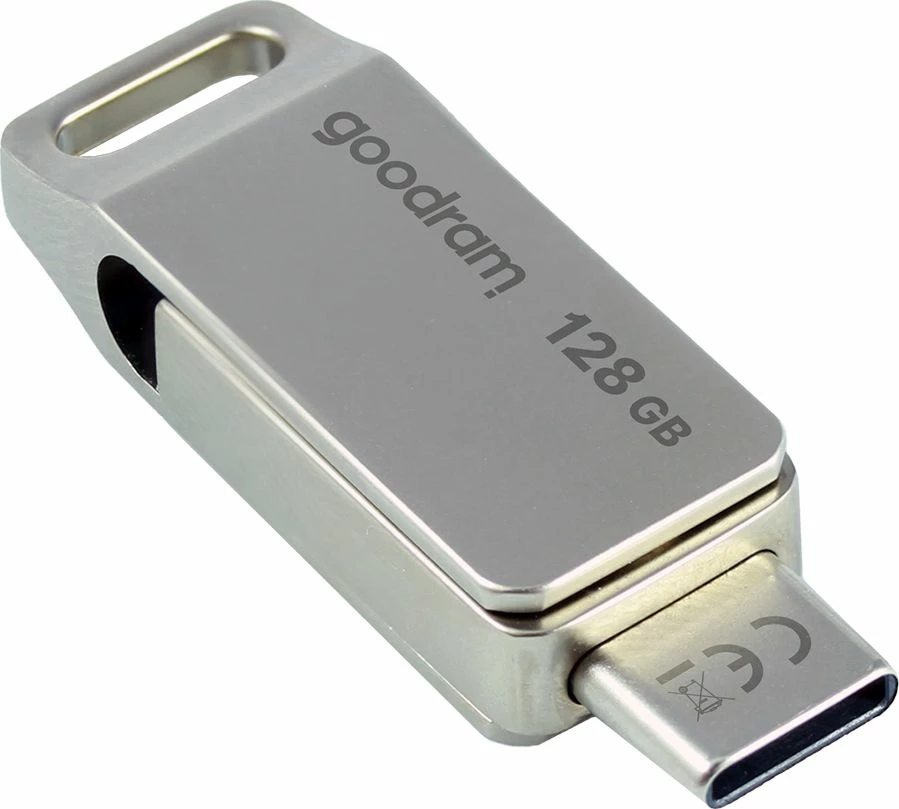 Pendrive GoodRam ODA3 ODA3-1280S0R11 128 GB USB 3.2 Gen 1 Type-A/Type-C, gri