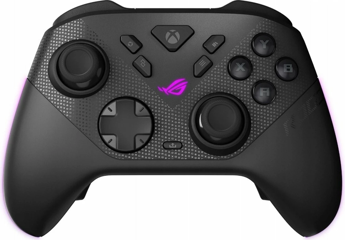 Kontroller gaming Asus ROG Raikiri II (90GC0230-BGP000), tri-mode 2.4GHz/Bluetooth/USB-C, për PC/Xbox One/Series, i zi, set me çantë karikimi dhe dock
