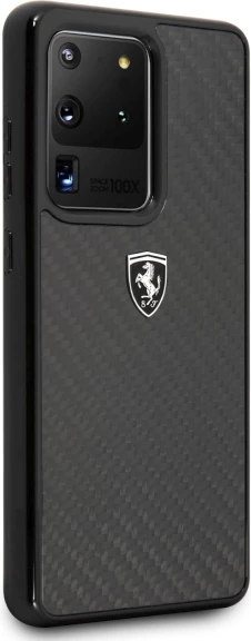 Mbështjellës Ferrari Heritage Carbon për Samsung Galaxy S20 Ultra, i zi