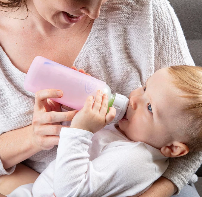 Veshje Silikoni për Shishe Qelqi Dr. Brown’s 250 ml, rozë