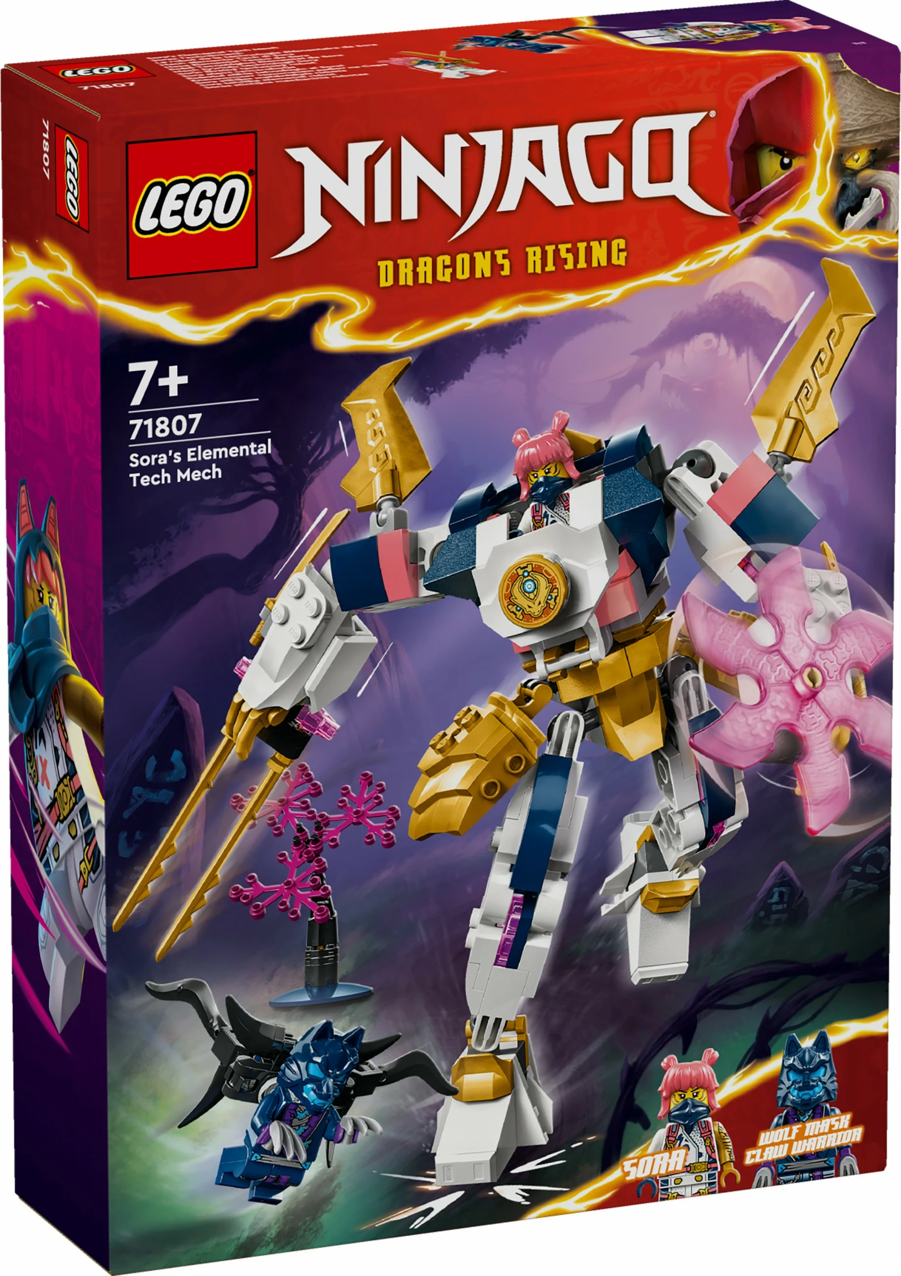 Set ndërtimi LEGO Sora's Elemental Tech Mech, 209 pjesë, shumëngjyrësh
