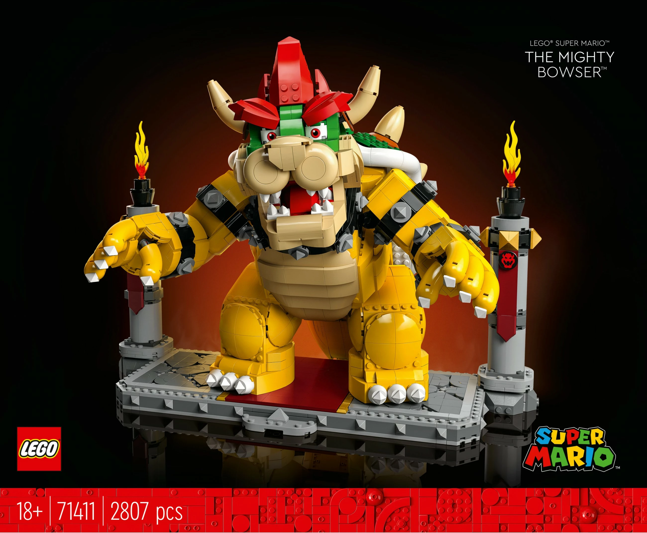 Set ndërtimi LEGO Super Mario The Mighty Bowser, 2807 copë, plastikë, shumëngjyrësh