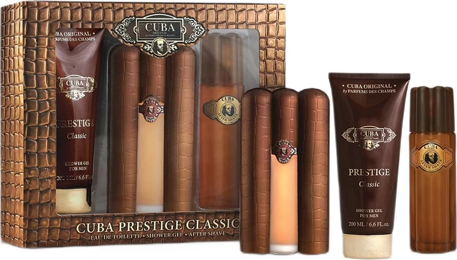 Set kozmetik për meshkuj Cuba Original Prestige Classic Eau de Toilette 90ml + xhel dushi 200ml + aftershave 100ml