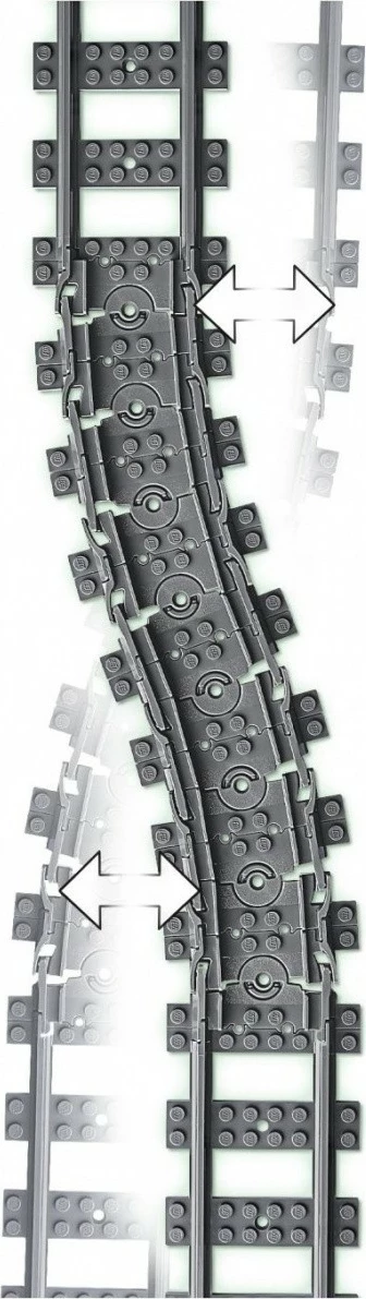 Set shina treni LEGO City 60205, 20 pjesë, plastikë, gri