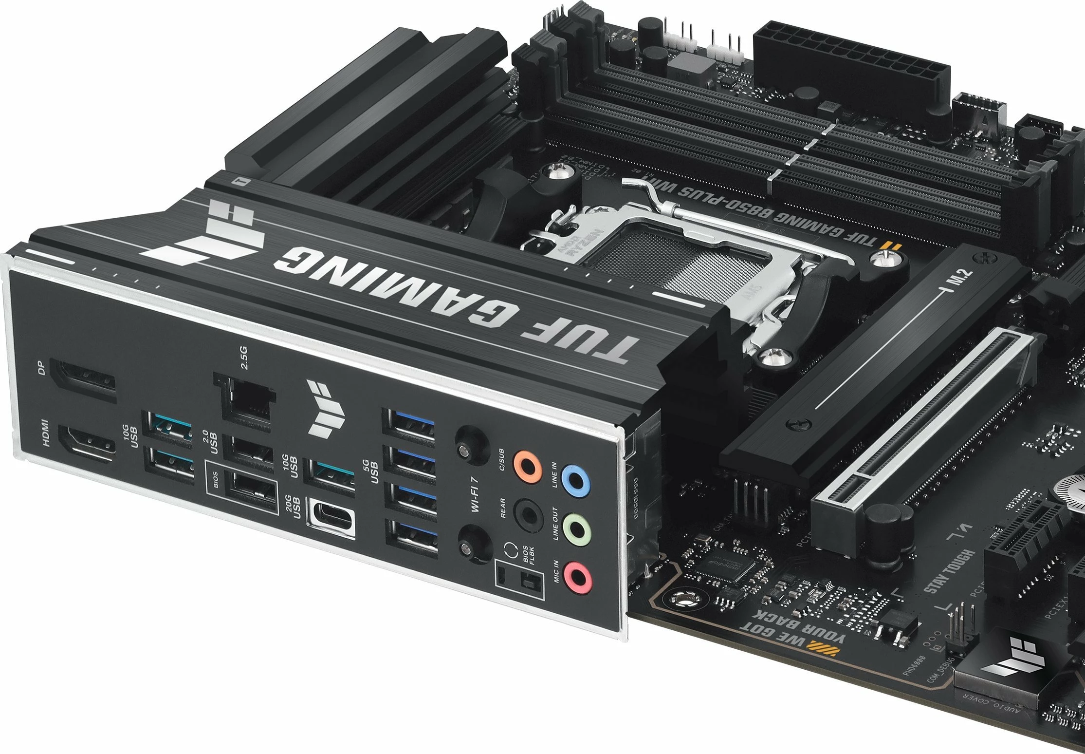 Pllakë amë Asus TUF GAMING B850-PLUS WIFI, AM5, ATX, DDR5, Wi‑Fi 7