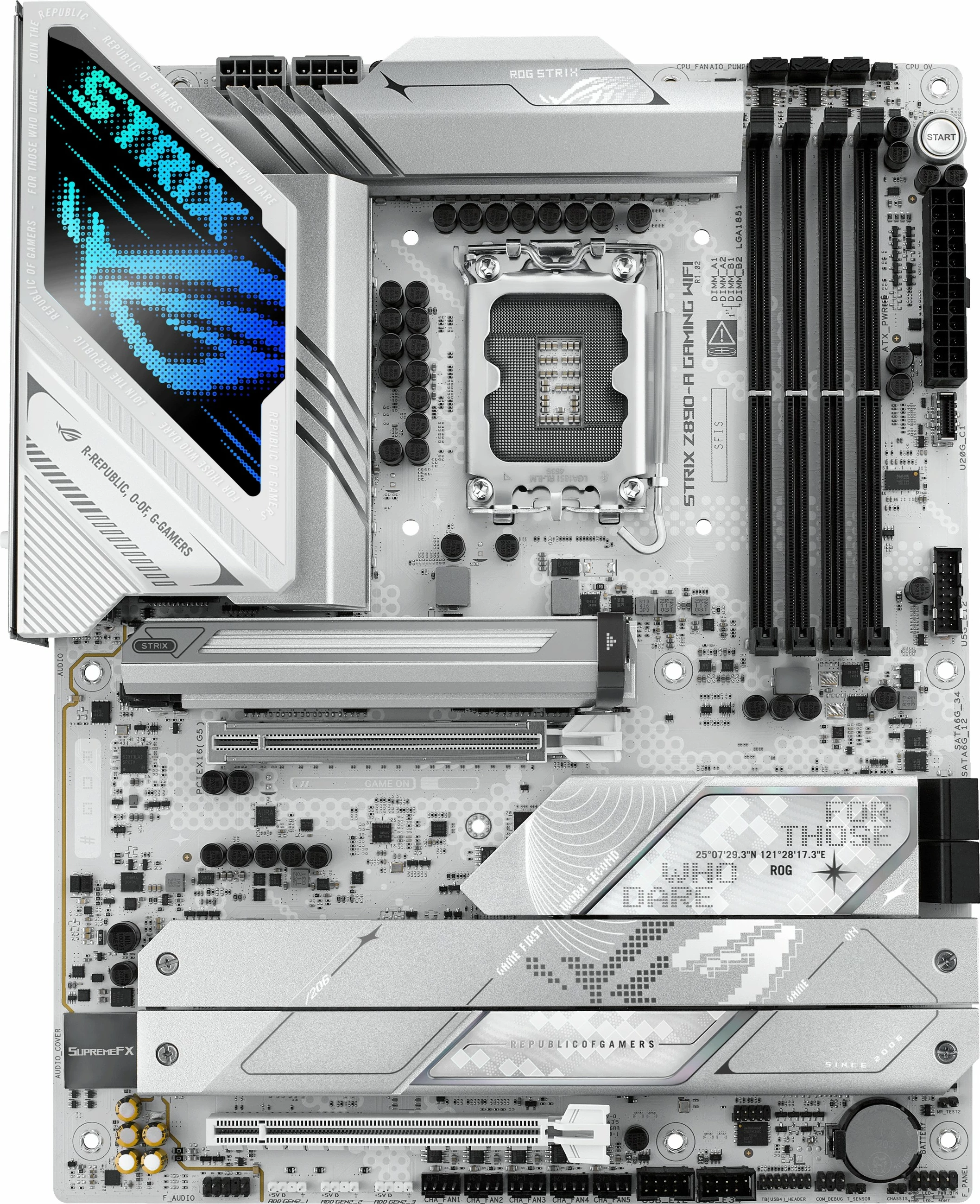 Pllakë amë ASUS ROG STRIX Z890-A GAMING WIFI, Intel, LGA 1851, DDR5, 192 GB, e bardhë