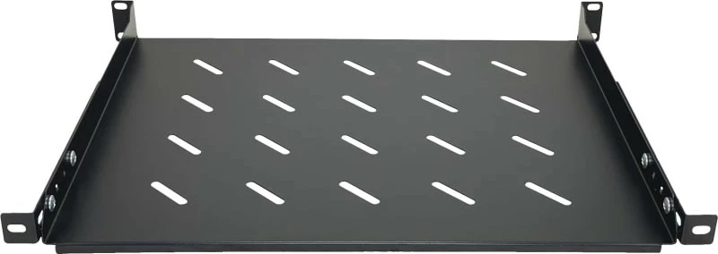 Raft fiks ALANTEC për kabinet 19", 1U, 350mm, i zi