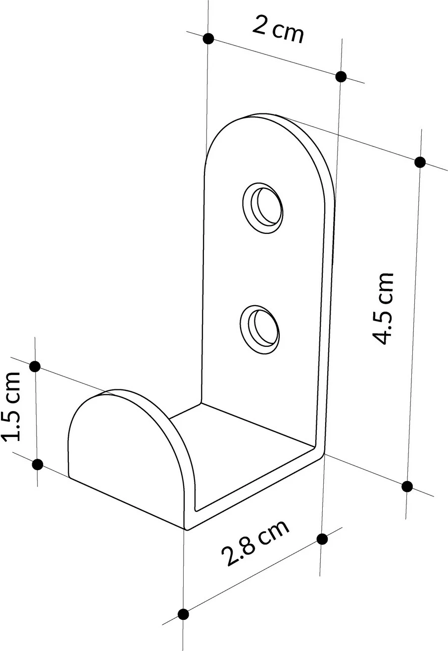 Varëse muri Wallity, metalike, një copë, e zezë