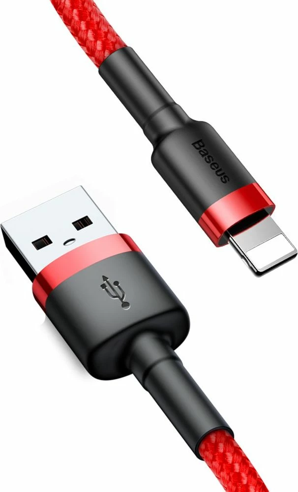 Kabllo USB-A në Lightning Baseus 058882 0.5 m 2.4A, e kuqe
