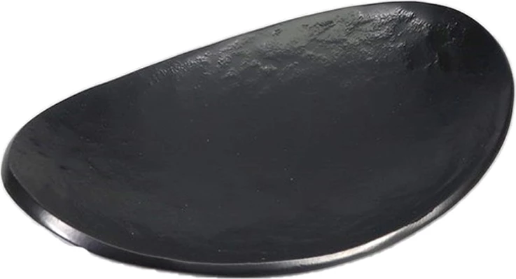 Enë dekorative freeform, alumin, e zezë, 25x17x8 cm