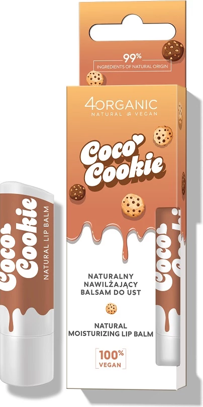 Balsam për buzë për femra 4organic Coco Cookie, 5g