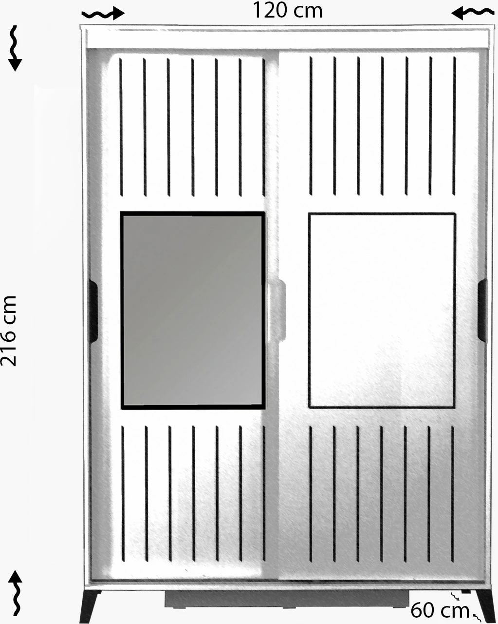 Dollap Hanah Home, Pasific Home Fuga 120, i bardhë