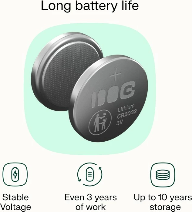 Bateri kopëse, Green Cell, CR2032, 220 mAh 3V, litium, set 2 copë