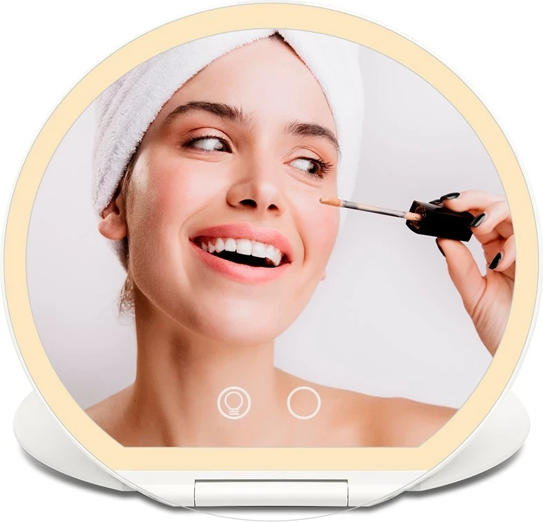 Pasqyrë make-up Girmi BE03, e bardhë