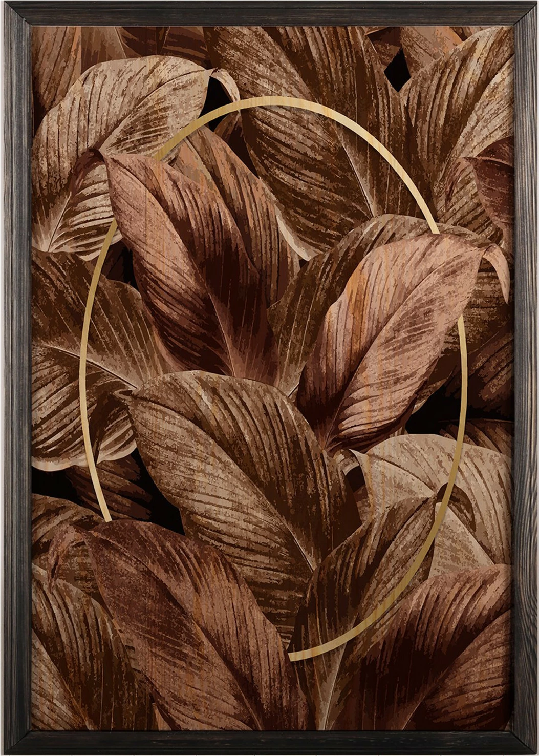 Pikturë dekorative me kornizë druri Wallity, vjeshtë, shumëngjyrëshe, 35x50cm