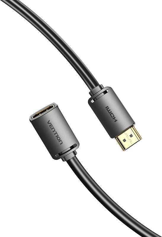 Kabllo zgjatues HDMI 2.0 Vention AHCBH, 2m, 4K 60Hz, e zezë