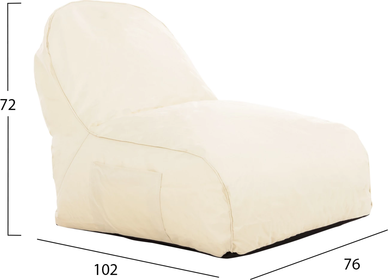 Pouf Cloud, FH5112.01, krem, 6188, 81x78x73 cm